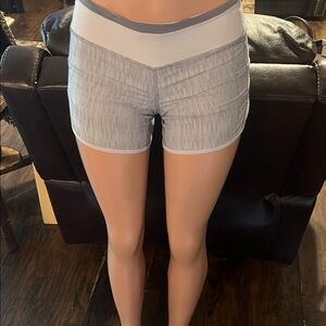 lululemon athletica Gray and White Athletic Shorts